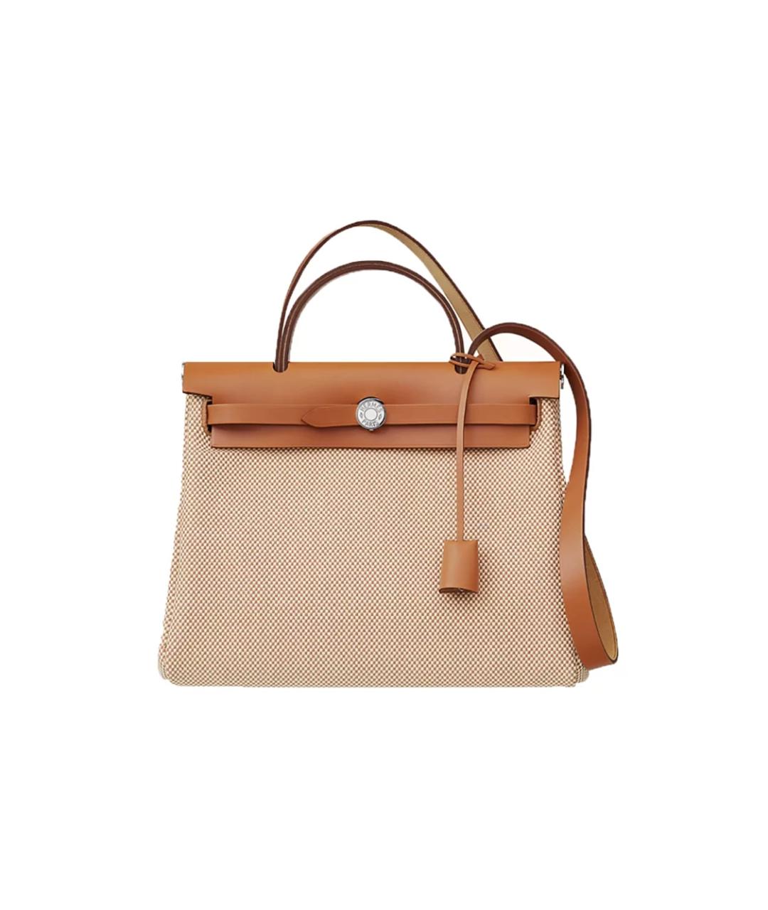 HERMES Бежевая кожаная сумка через плечо, фото 1