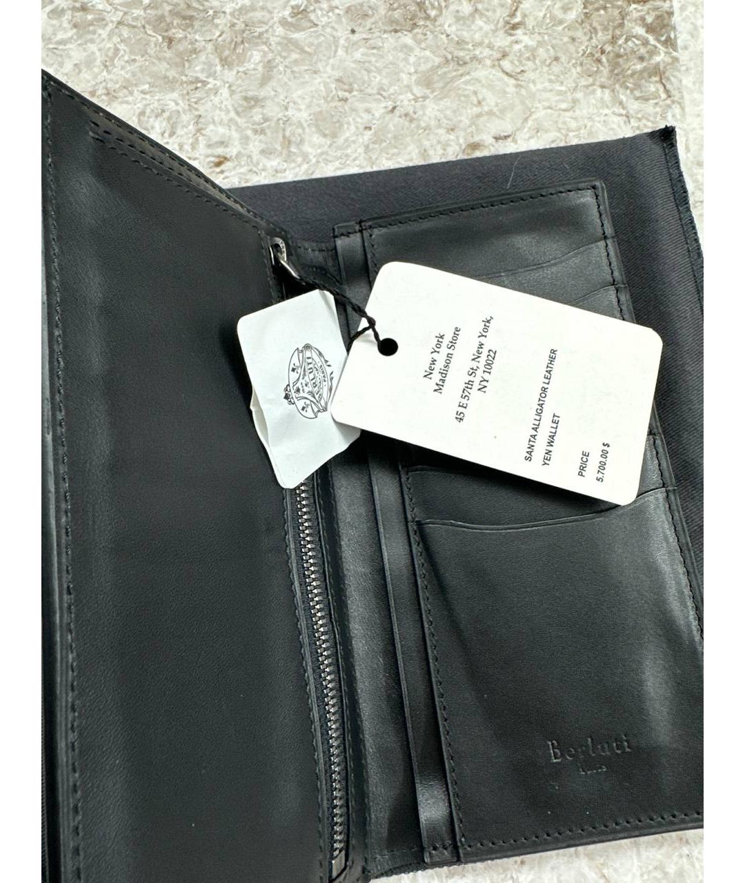 BERLUTI Антрацитовый кошелек из экзотической кожи, фото 3