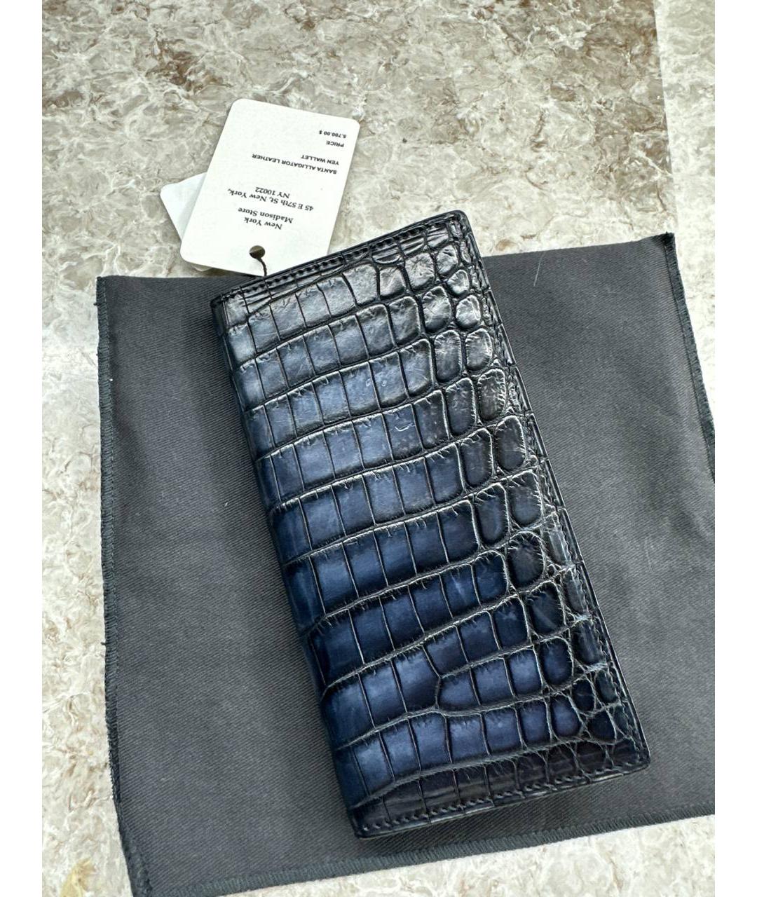 BERLUTI Антрацитовый кошелек из экзотической кожи, фото 6