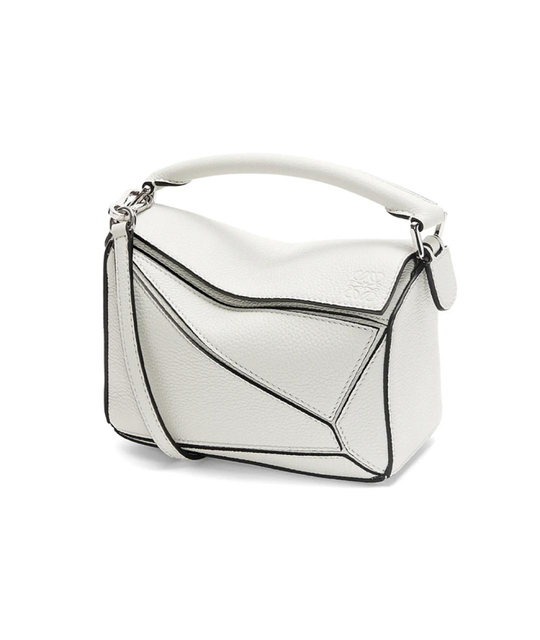 LOEWE Белая кожаная сумка через плечо, фото 1
