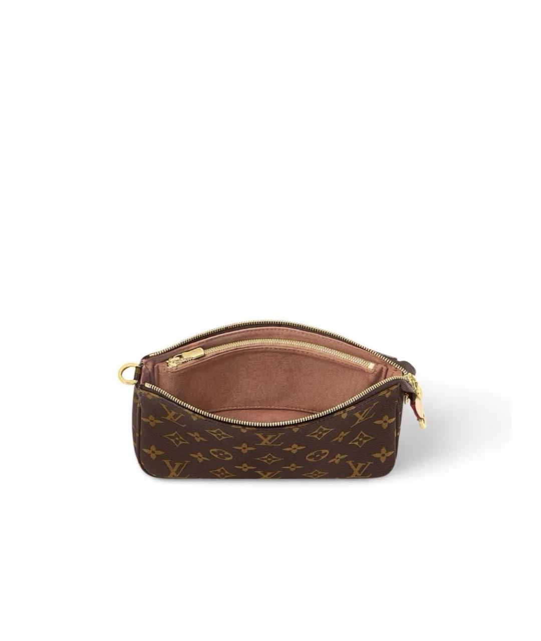 LOUIS VUITTON Коричневая кожаная сумка с короткими ручками, фото 2