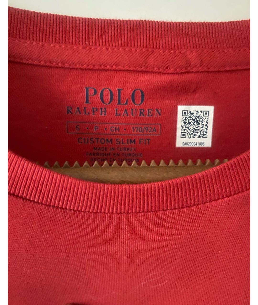 POLO RALPH LAUREN Красная хлопковая футболка, фото 3