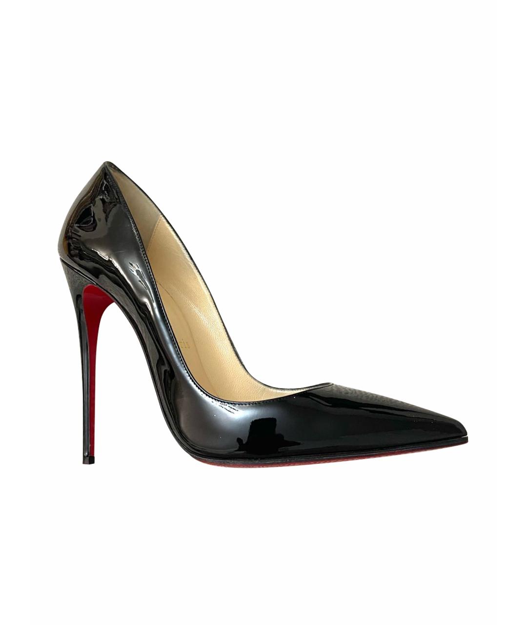 CHRISTIAN LOUBOUTIN Темно-синие туфли из лакированной кожи, фото 1