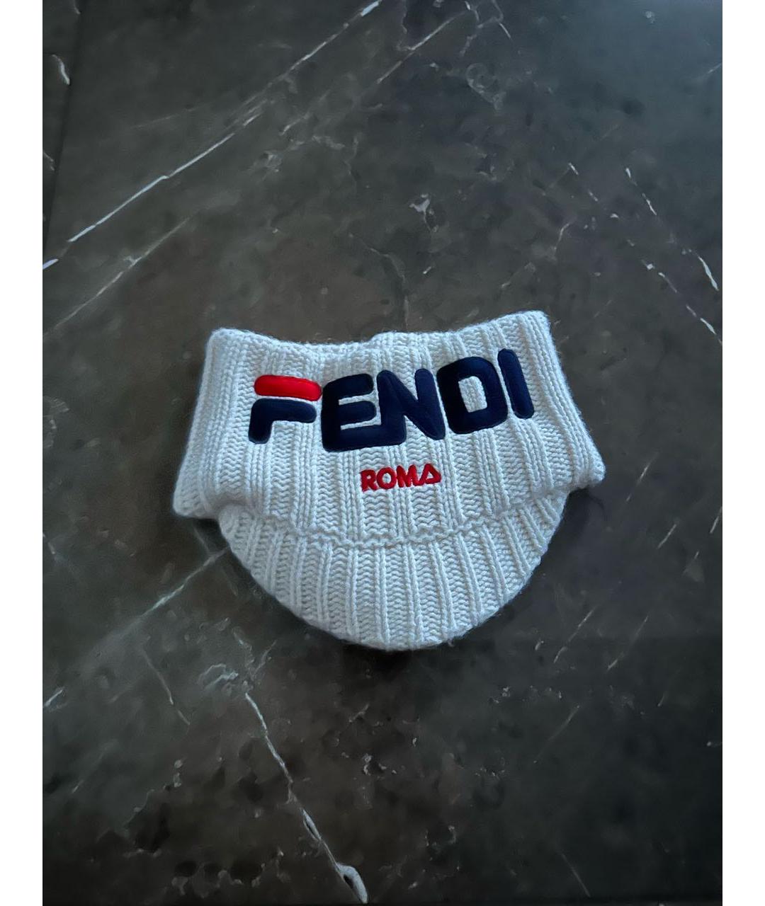 FENDI Белая шерстяная кепка, фото 2