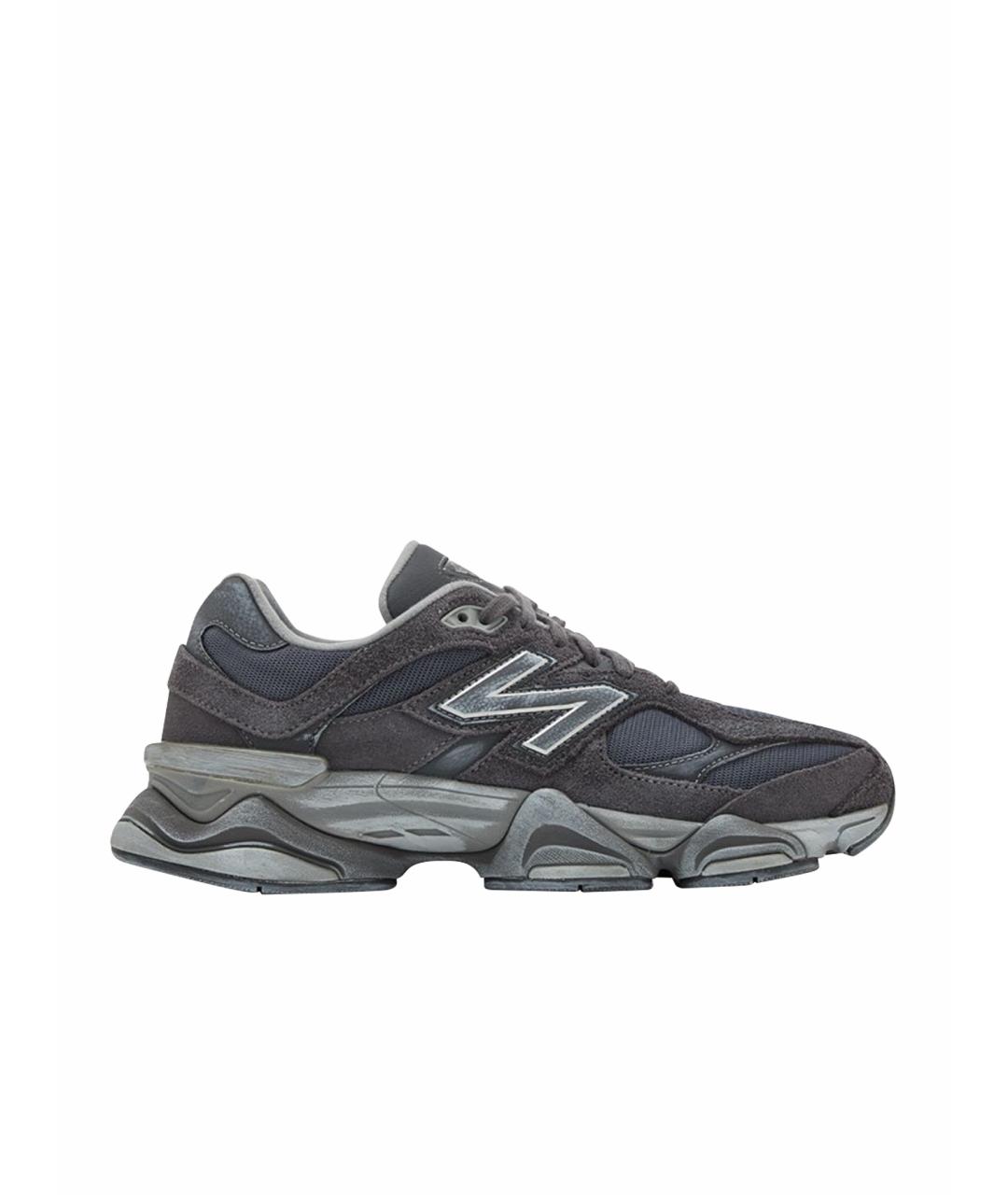 NEW BALANCE Серые кожаные низкие кроссовки / кеды, фото 1