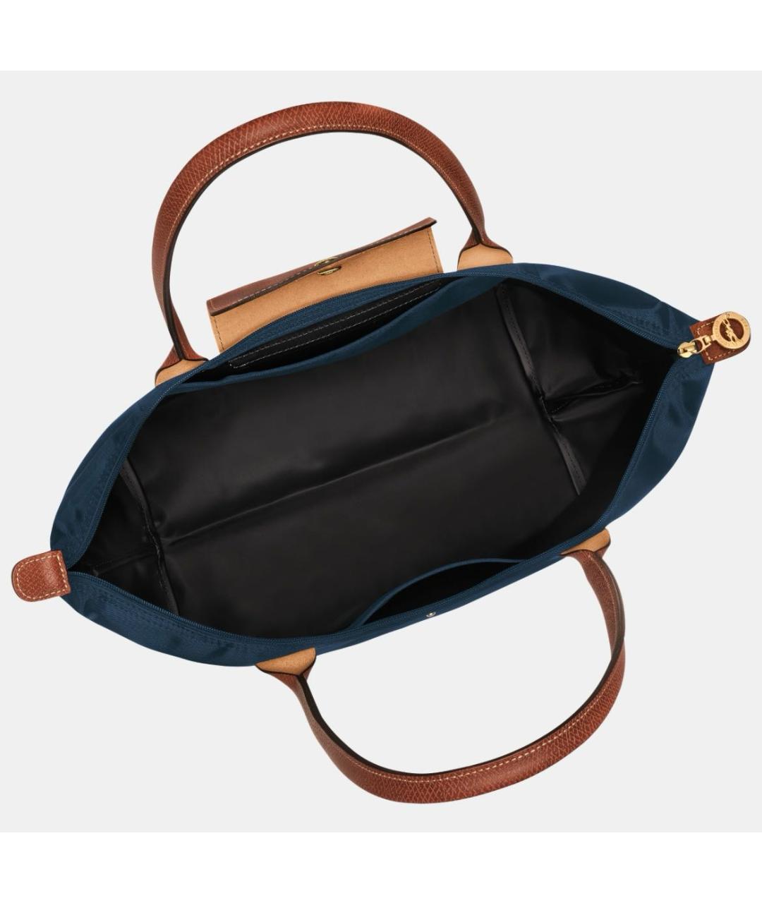 LONGCHAMP Темно-синяя синтетическая сумка тоут, фото 4