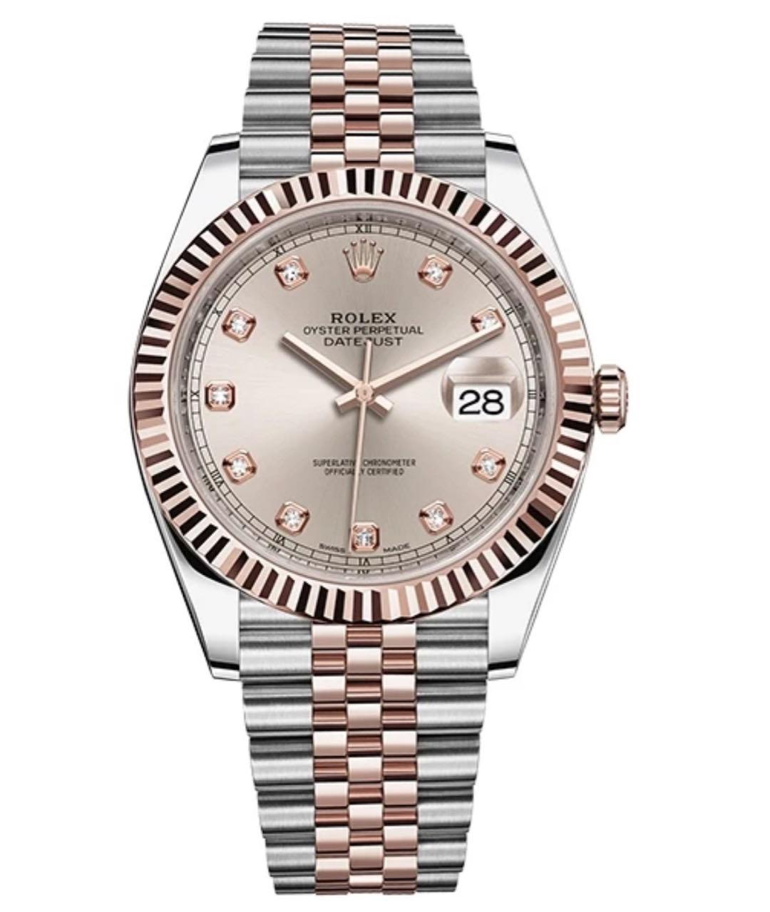 ROLEX Розовые часы из розового золота, фото 1