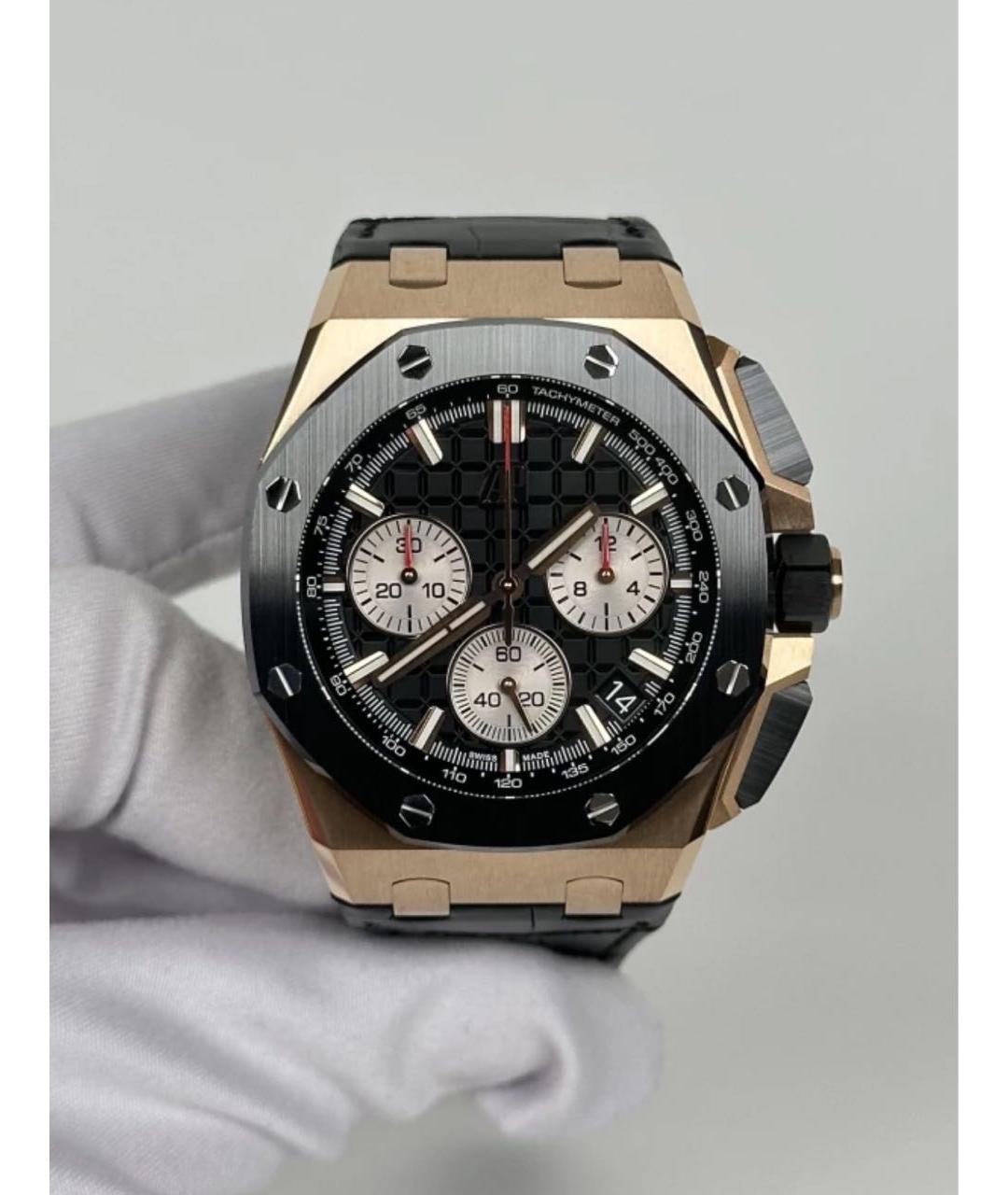 Audemars Piguet Черные часы из розового золота, фото 2