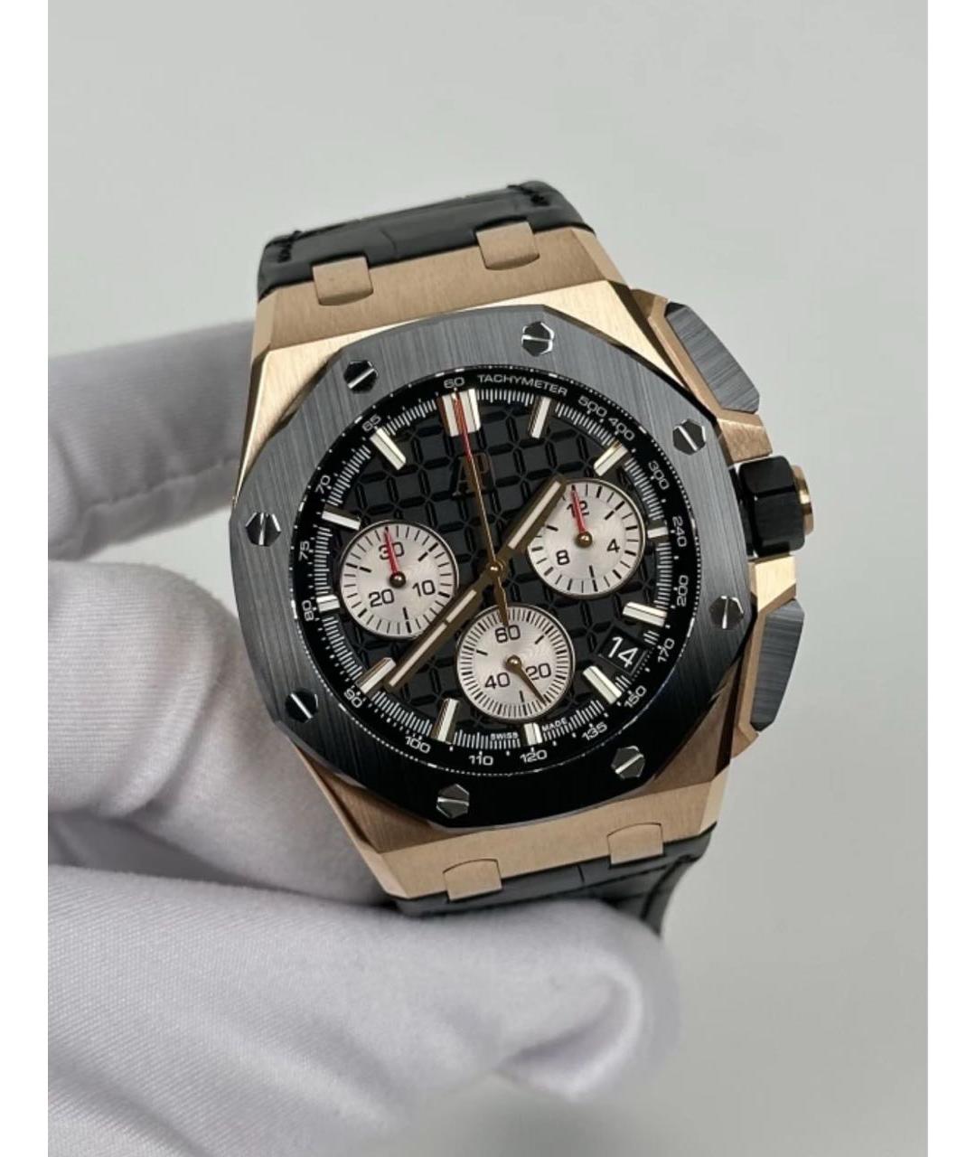 Audemars Piguet Черные часы из розового золота, фото 3