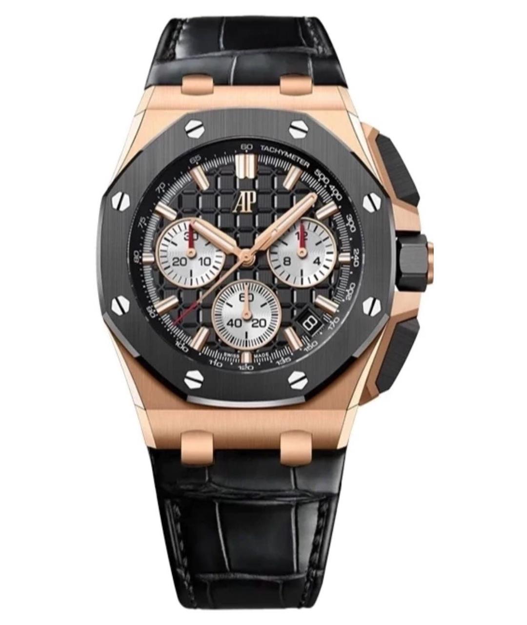 Audemars Piguet Черные часы из розового золота, фото 1