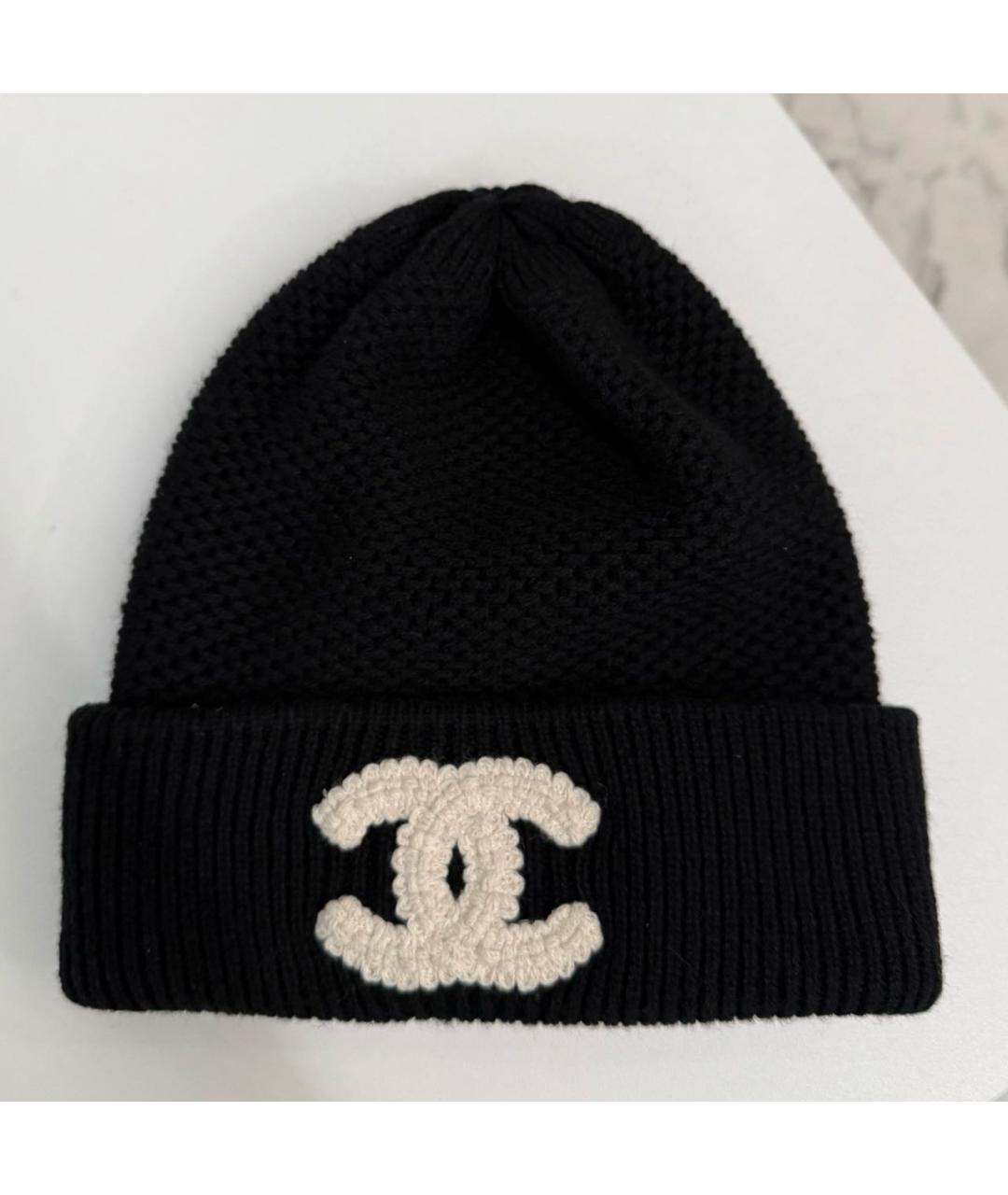 CHANEL Черная кашемировая шапка, фото 3