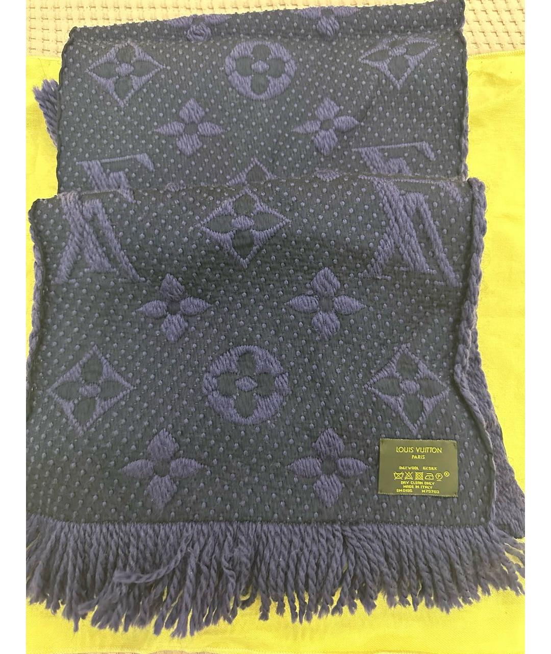 LOUIS VUITTON Фиолетовый шерстяной шарф, фото 3