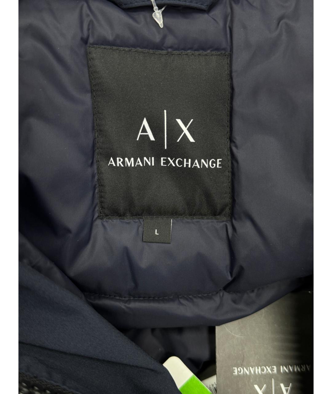 ARMANI EXCHANGE Темно-синее пальто, фото 3