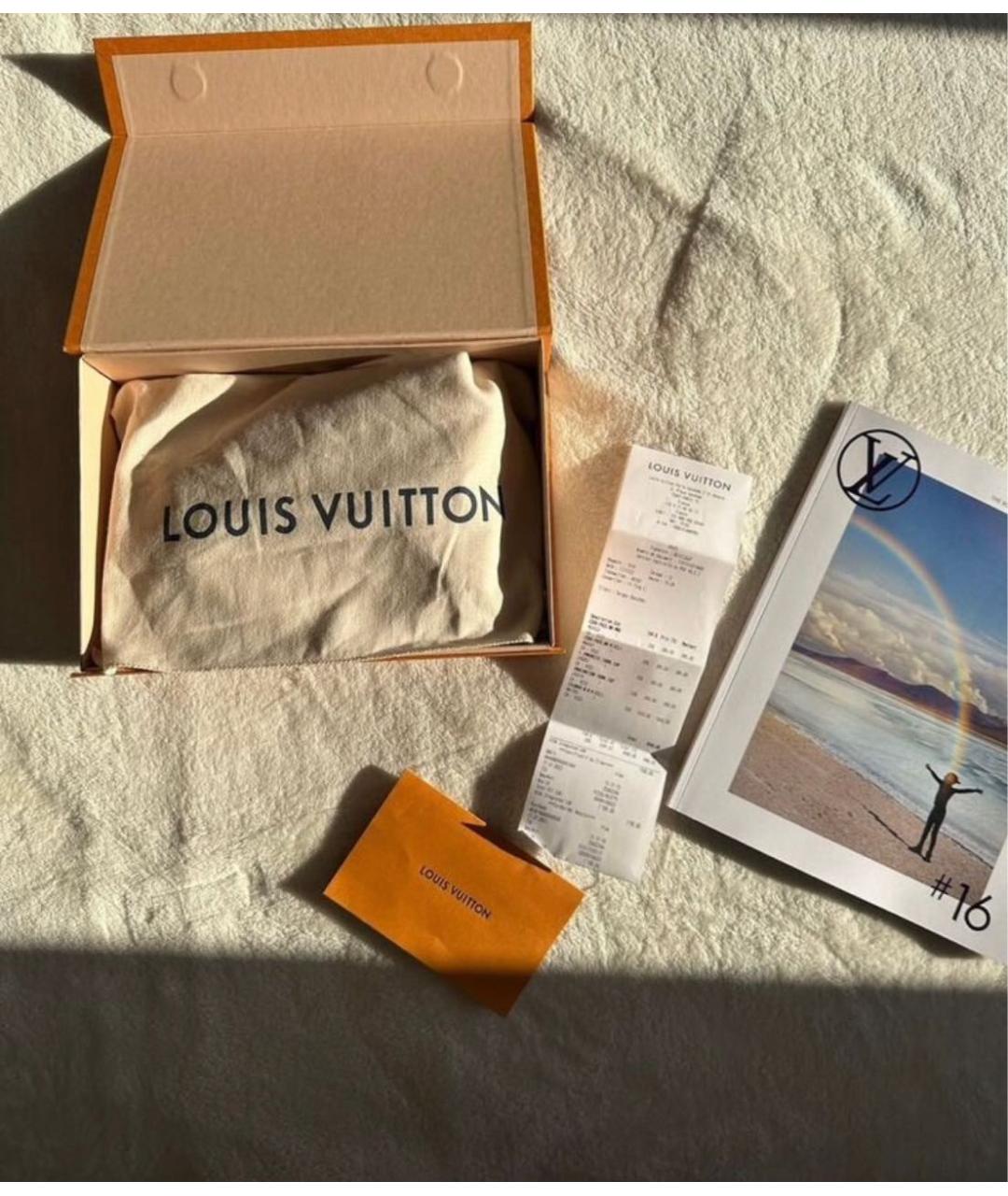 LOUIS VUITTON Черная кожаная сумка на плечо, фото 7