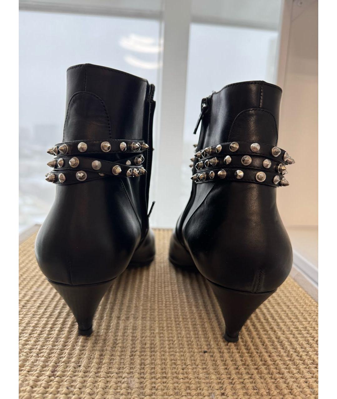 SAINT LAURENT Черные кожаные ботильоны, фото 4