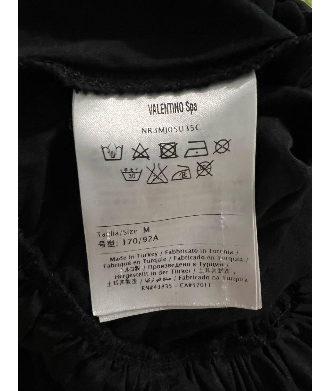 RED VALENTINO Черное хлопковое коктейльное платье, фото 4