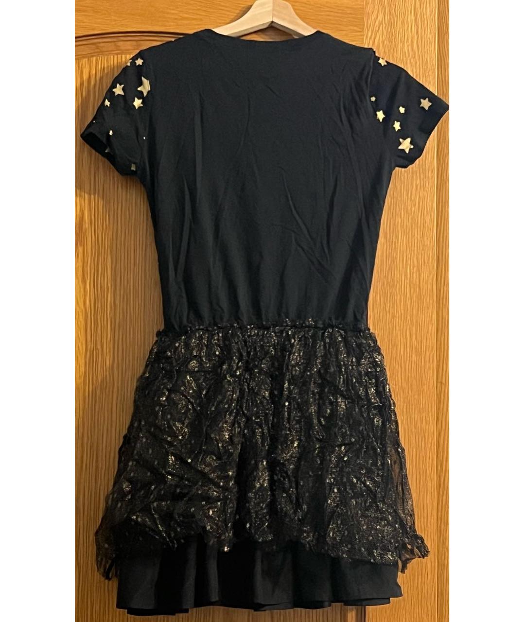 RED VALENTINO Черное хлопковое коктейльное платье, фото 2