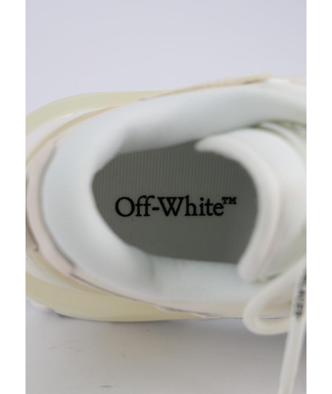 OFF-WHITE Белые текстильные низкие кроссовки / кеды, фото 5