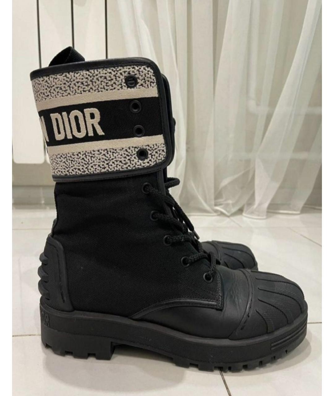 CHRISTIAN DIOR Черные резиновые ботинки, фото 10