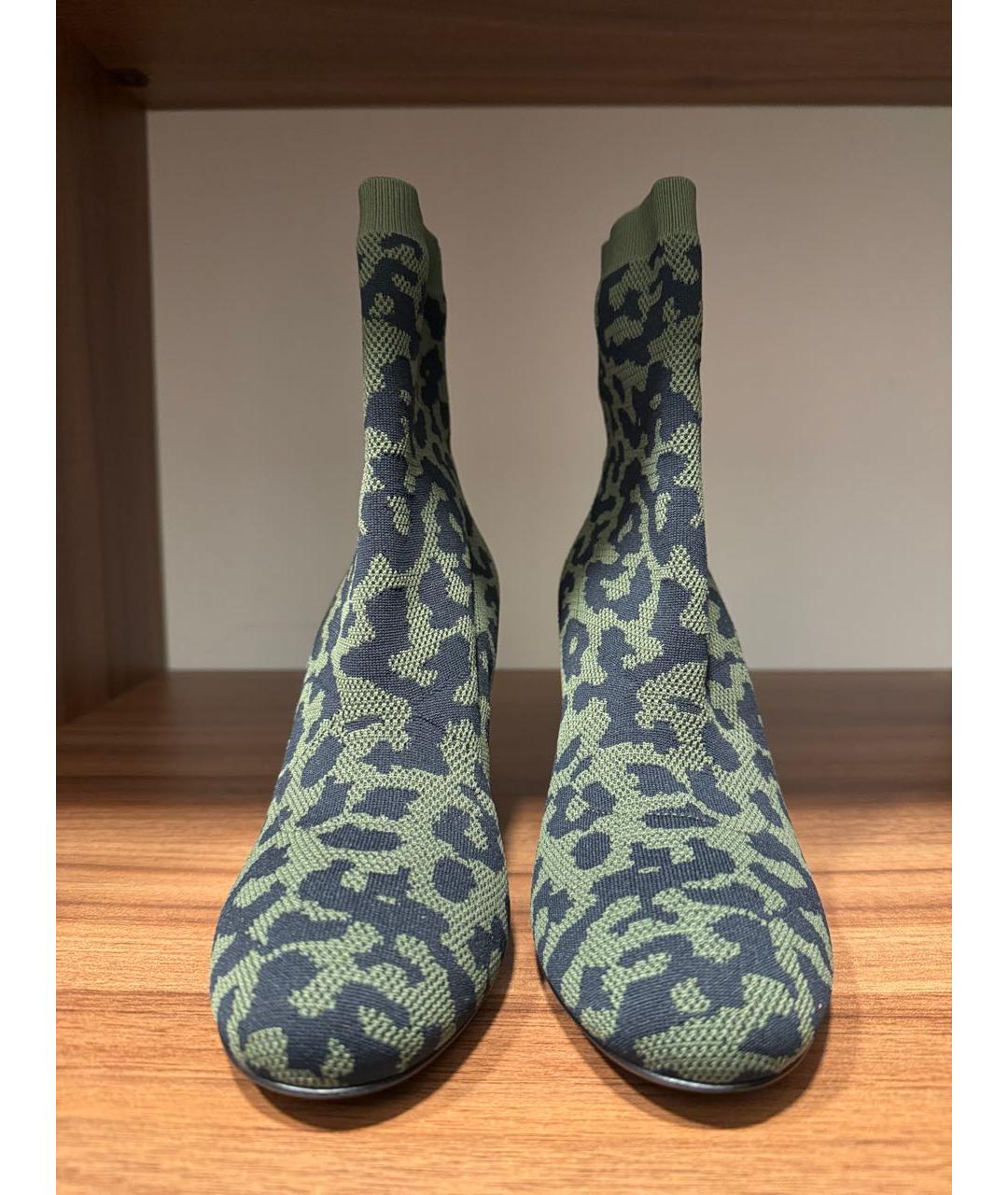 PRADA Хаки текстильные ботильоны, фото 2