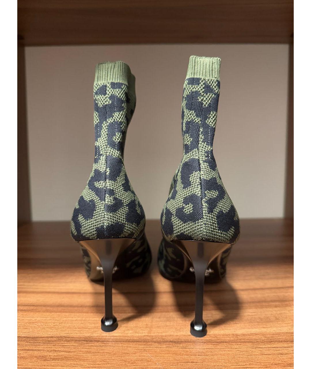 PRADA Хаки текстильные ботильоны, фото 4