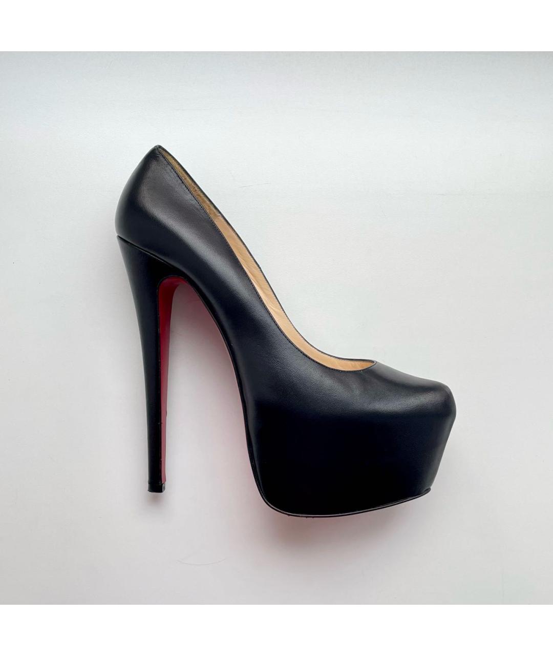 CHRISTIAN LOUBOUTIN Черные кожаные туфли, фото 9