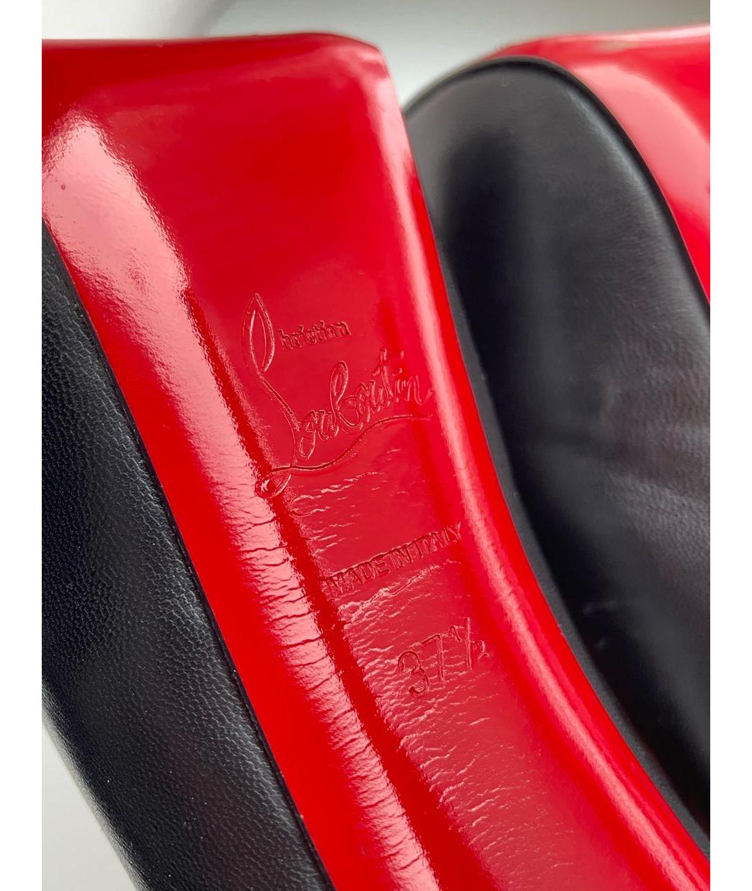 CHRISTIAN LOUBOUTIN Черные кожаные туфли, фото 5