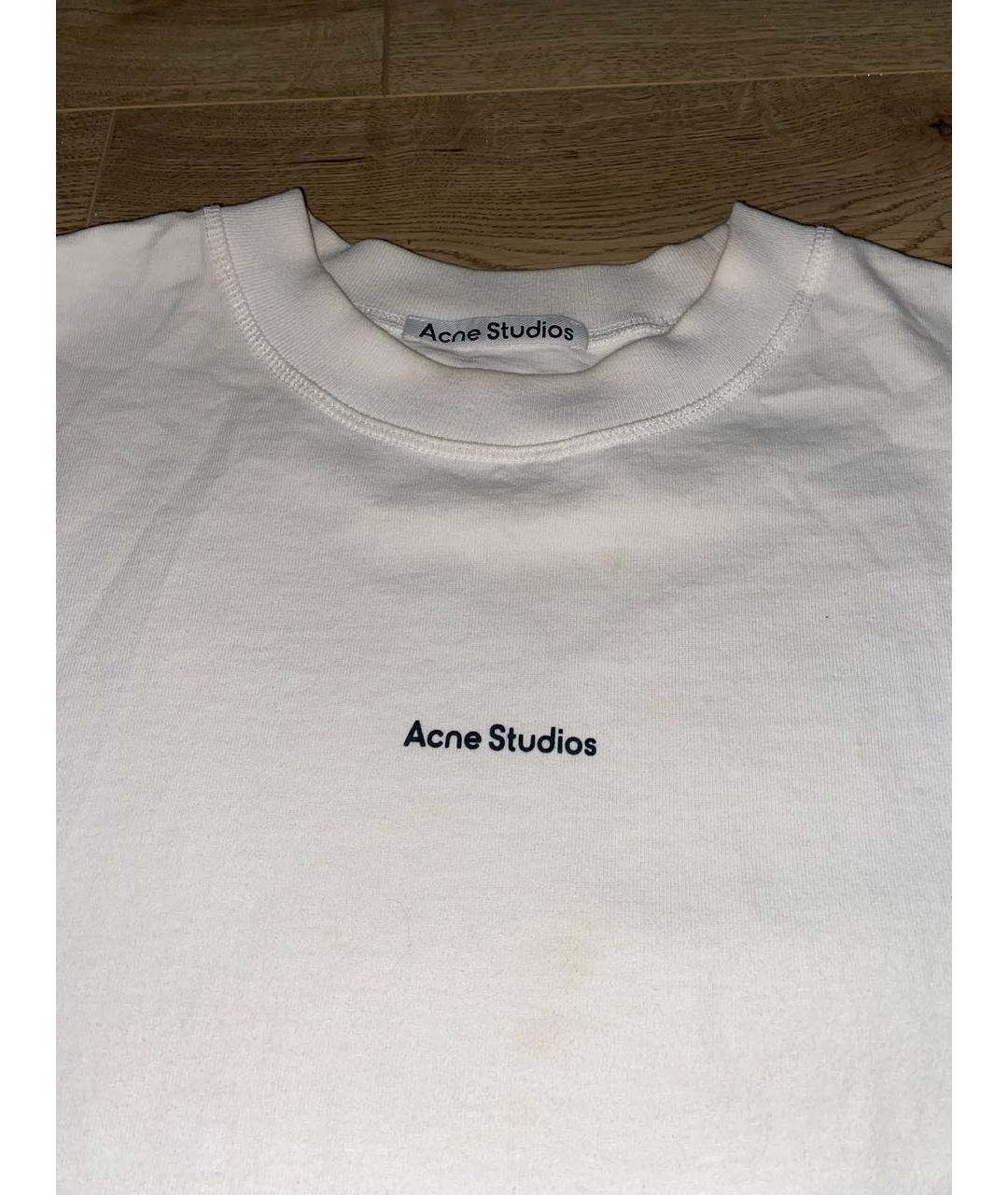 ACNE STUDIOS Белая хлопковая футболка, фото 4