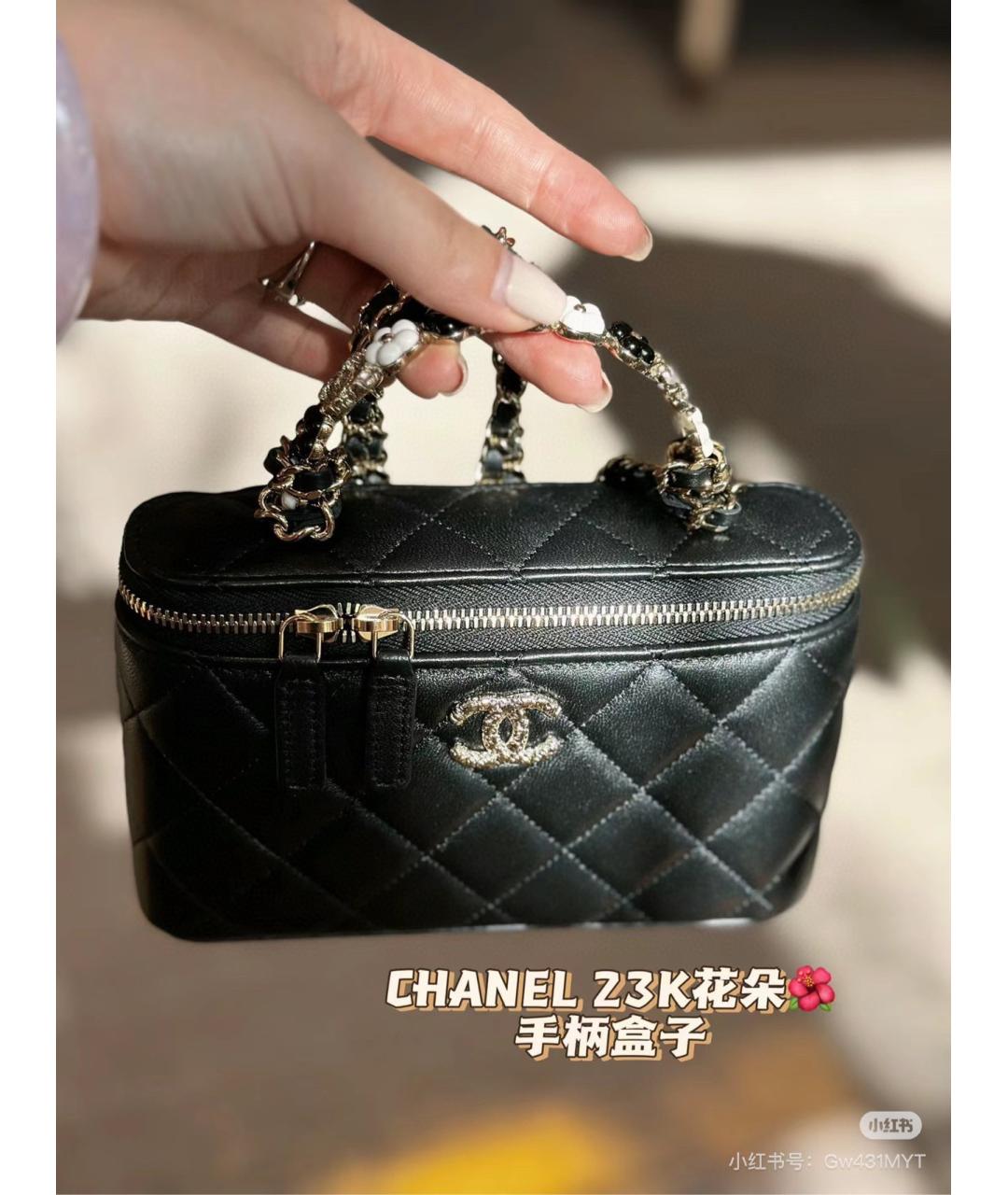 CHANEL Черная кожаная сумка через плечо, фото 4