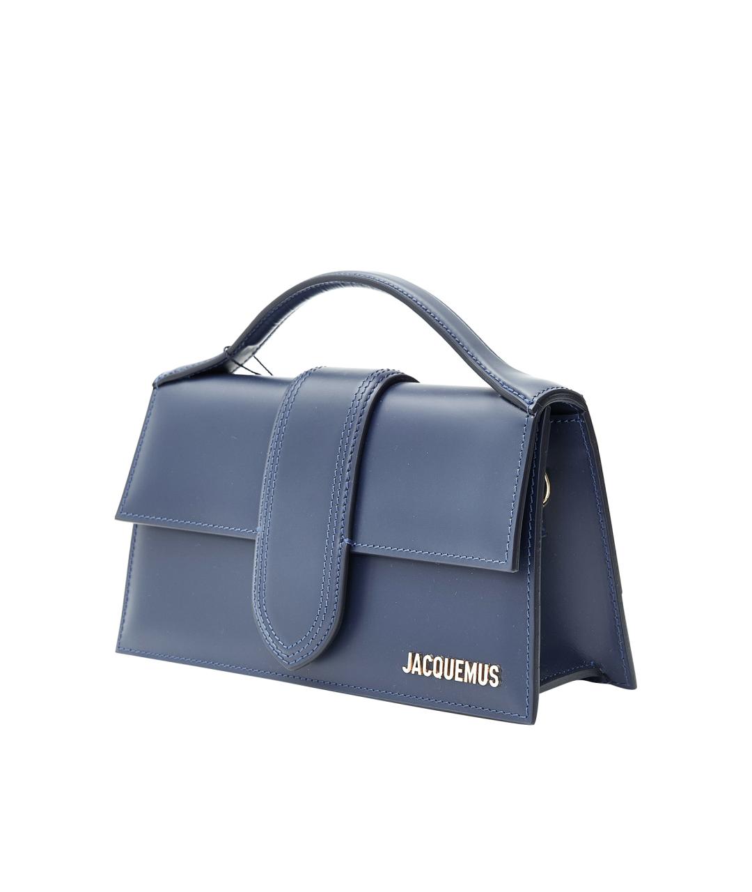 JACQUEMUS Синяя кожаная сумка через плечо, фото 2