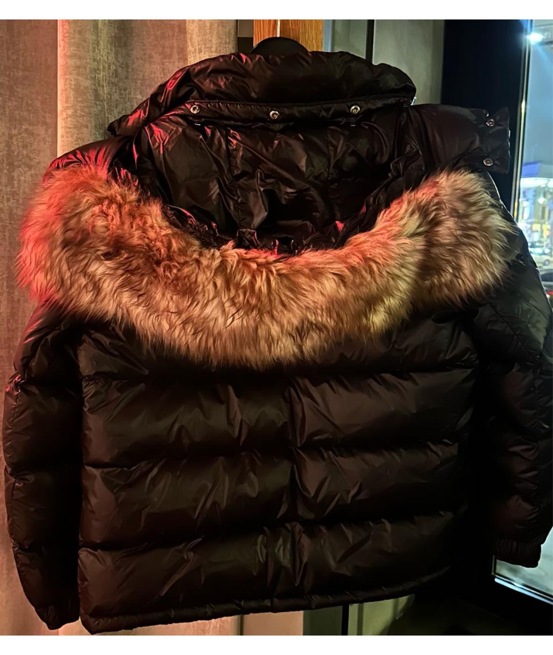 MONCLER Черный полиамидовый пуховик, фото 2