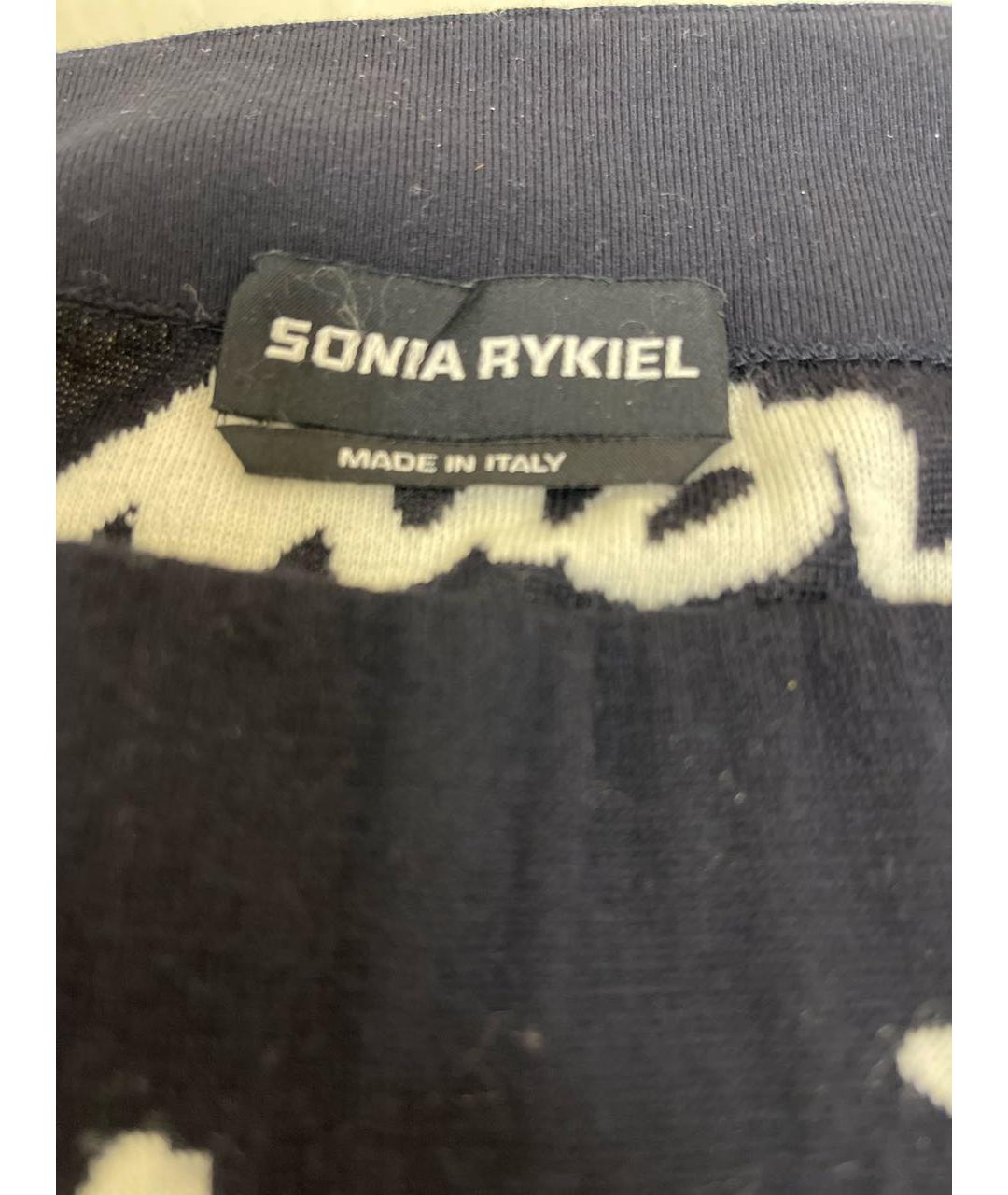 SONIA RYKIEL Темно-синяя шерстяная юбка миди, фото 3