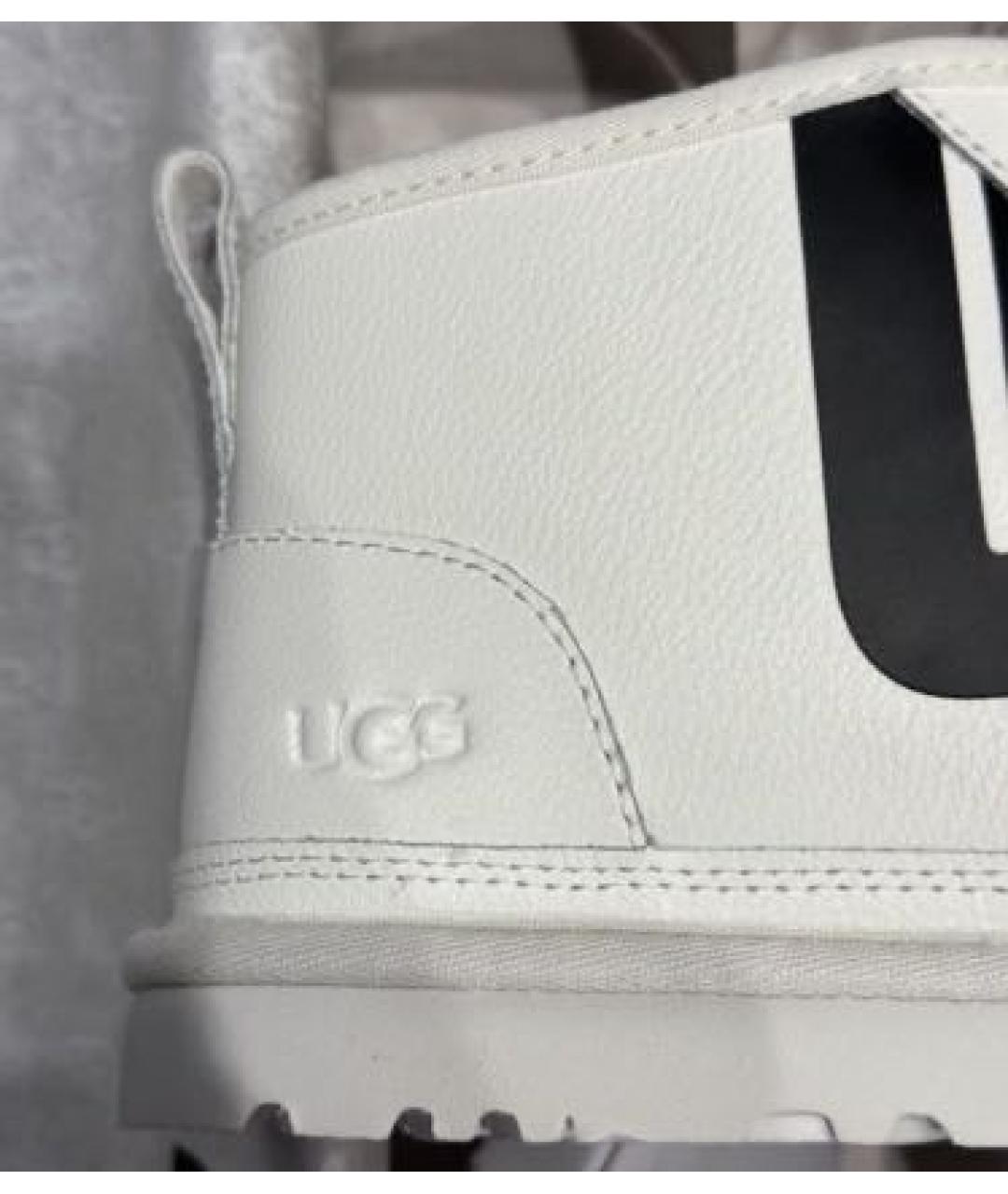 UGG AUSTRALIA Белые кожаные ботинки, фото 4