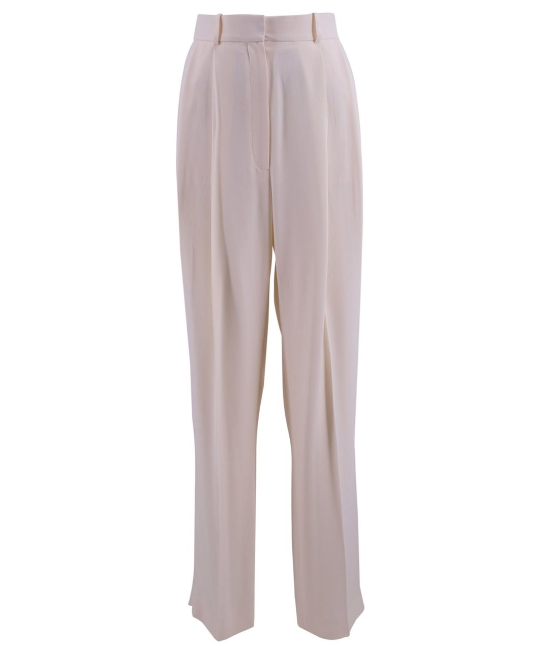 CELINE PRE-OWNED Бежевые шелковые прямые брюки, фото 1