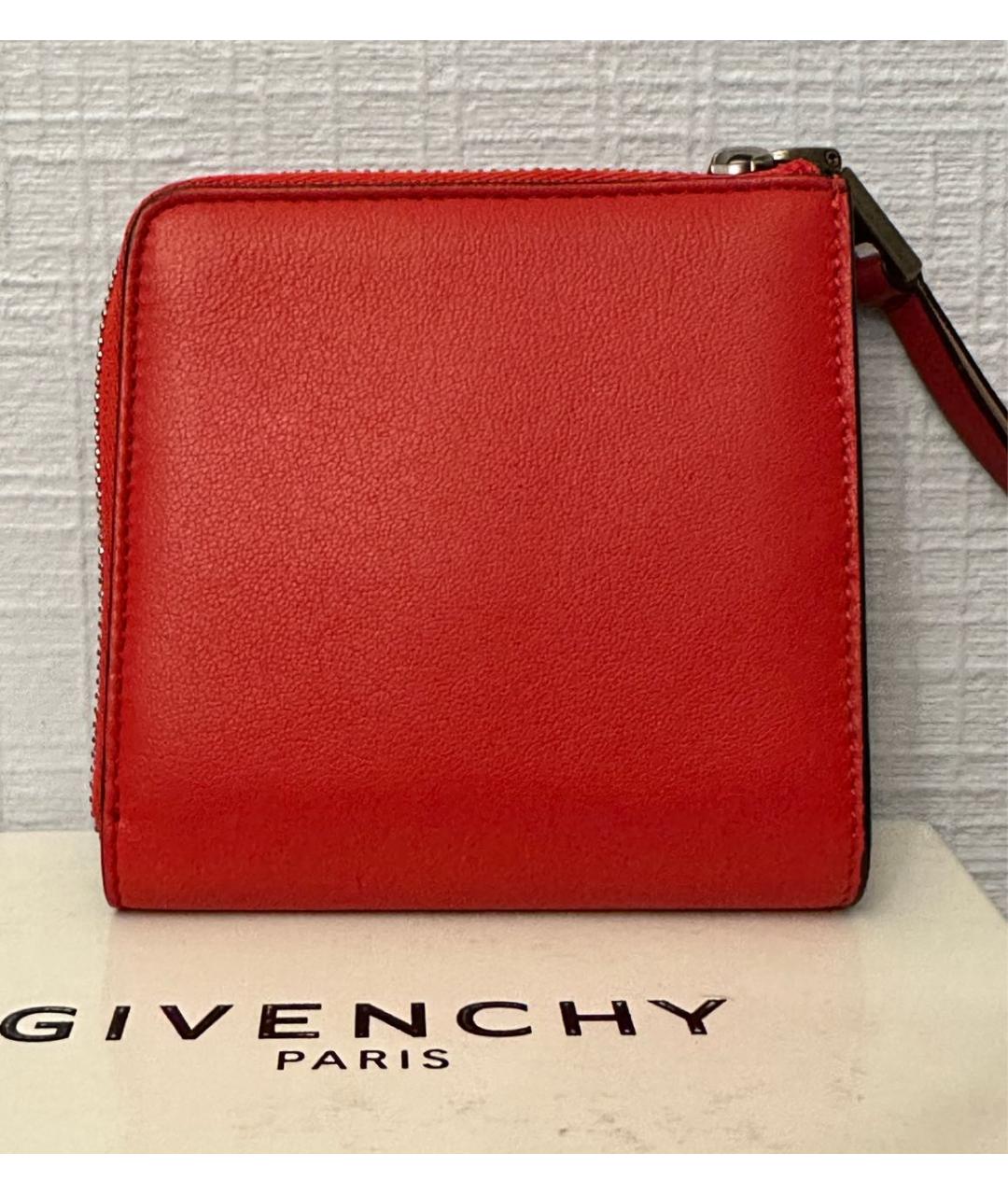 GIVENCHY Красный кожаный кошелек, фото 3