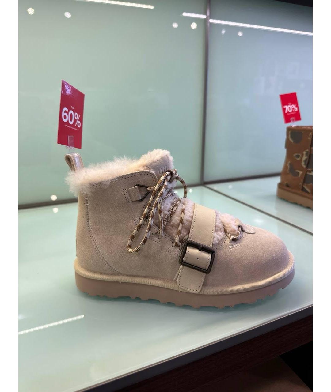 UGG AUSTRALIA Бежевые замшевые полусапоги, фото 8