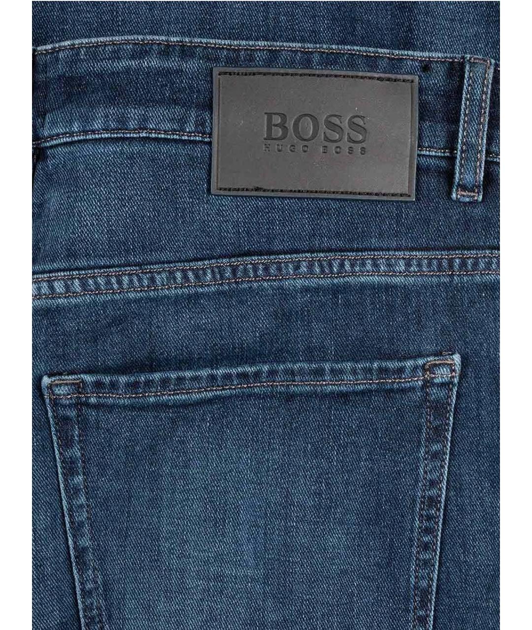 HUGO BOSS Синие хлопковые прямые джинсы, фото 6