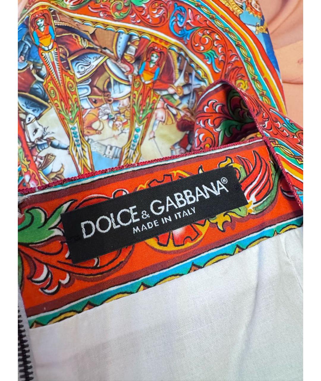 DOLCE&GABBANA Мульти хлопко-эластановый сарафан, фото 4