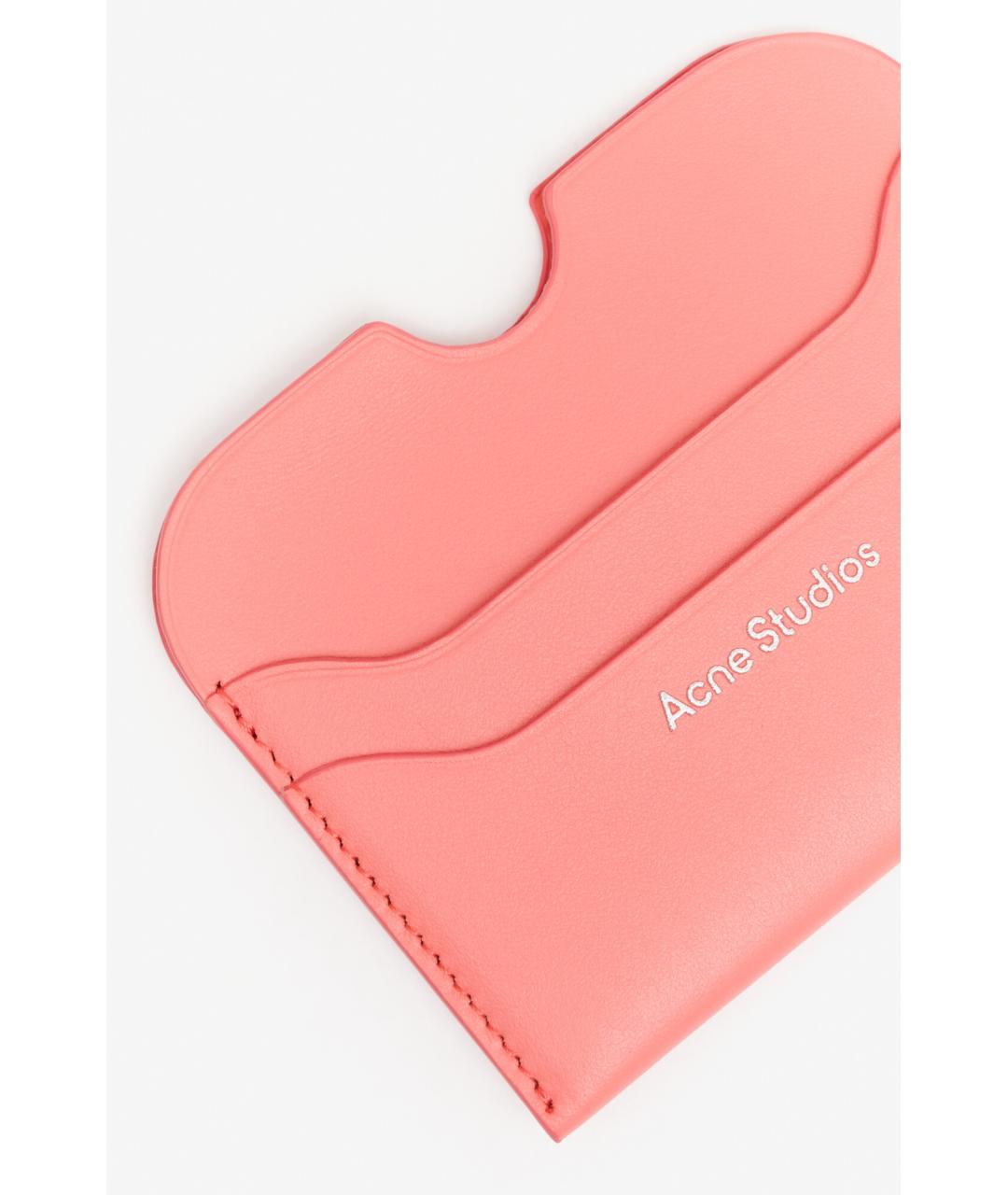 ACNE STUDIOS Розовый кожаный кардхолдер, фото 5