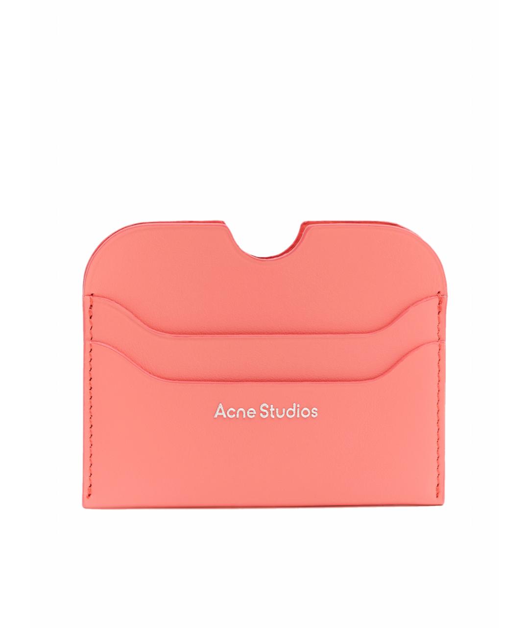 ACNE STUDIOS Розовый кожаный кардхолдер, фото 1