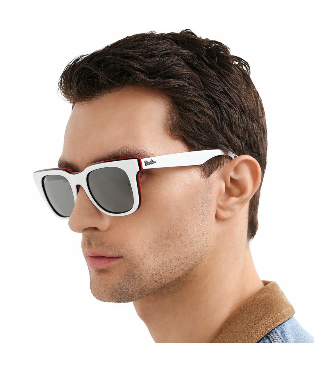 RAY BAN Белые солнцезащитные очки, фото 5