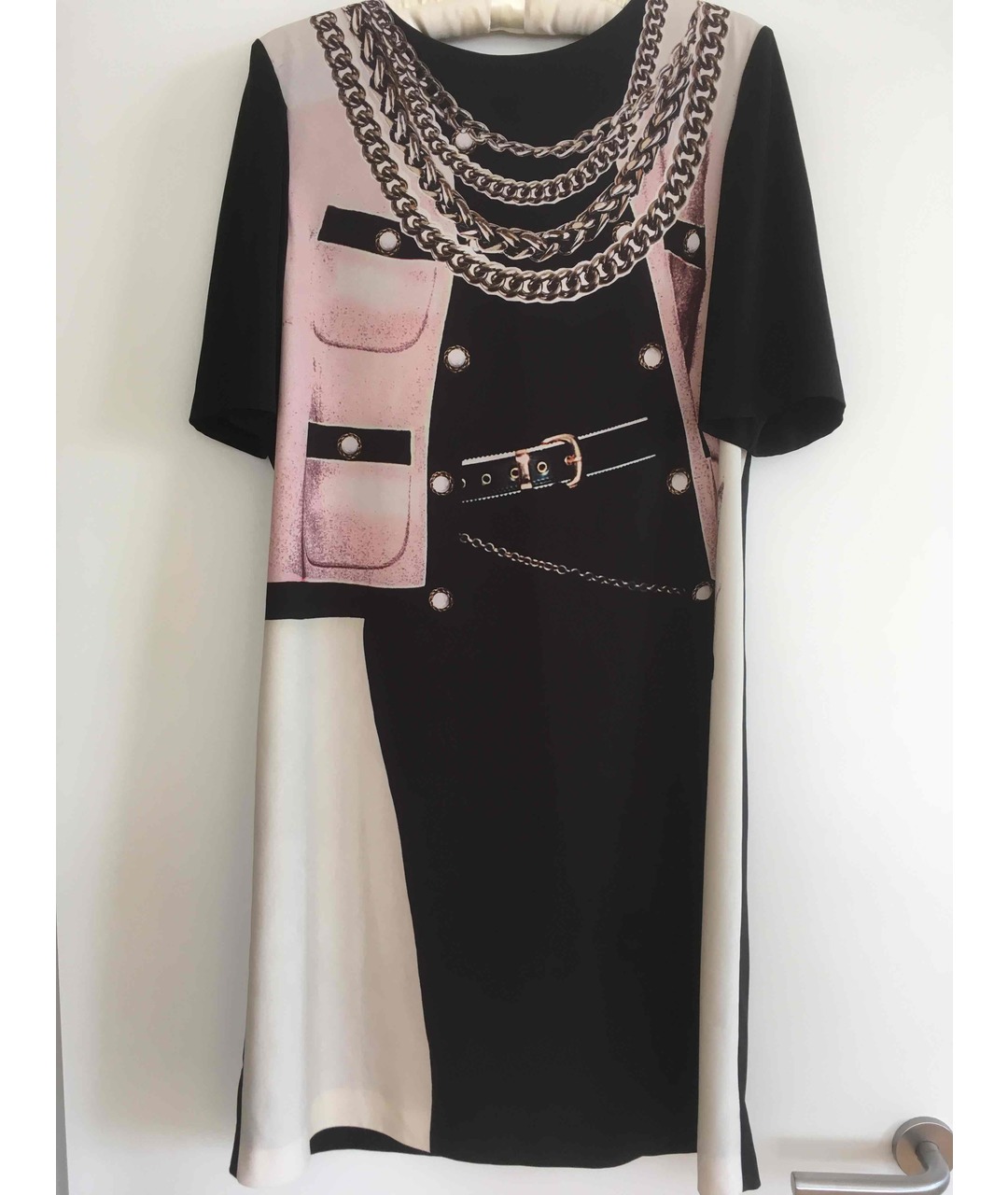 MOSCHINO Черное полиэстеровое платье, фото 2