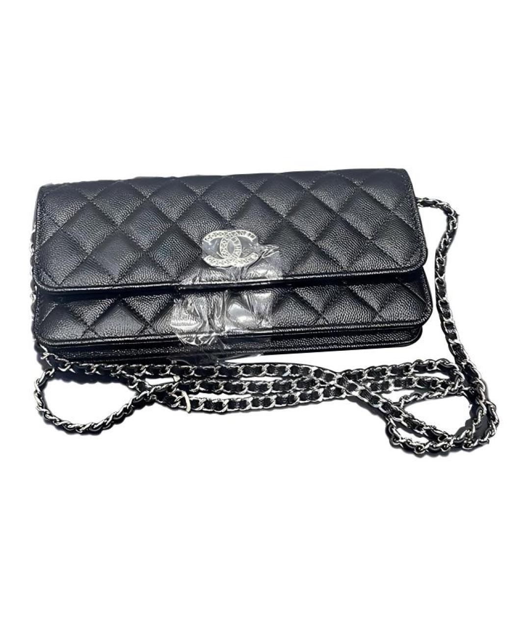 CHANEL Черная кожаная сумка через плечо, фото 2