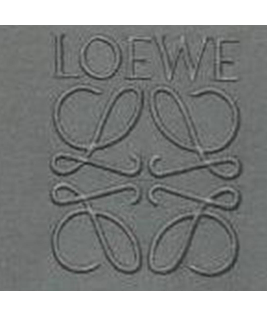 LOEWE Антрацитовая хлопковая футболка, фото 7