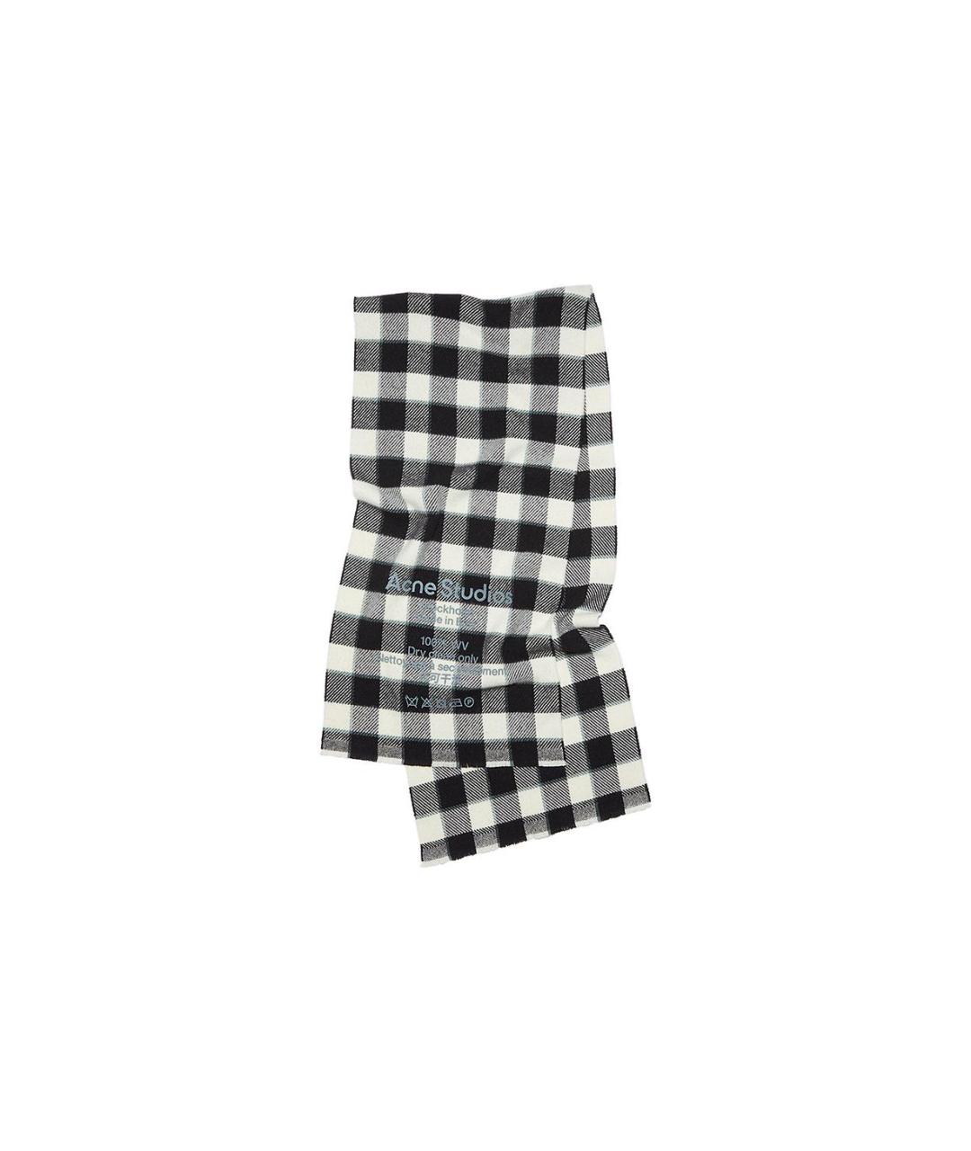 ACNE STUDIOS Черный шерстяной шарф, фото 1