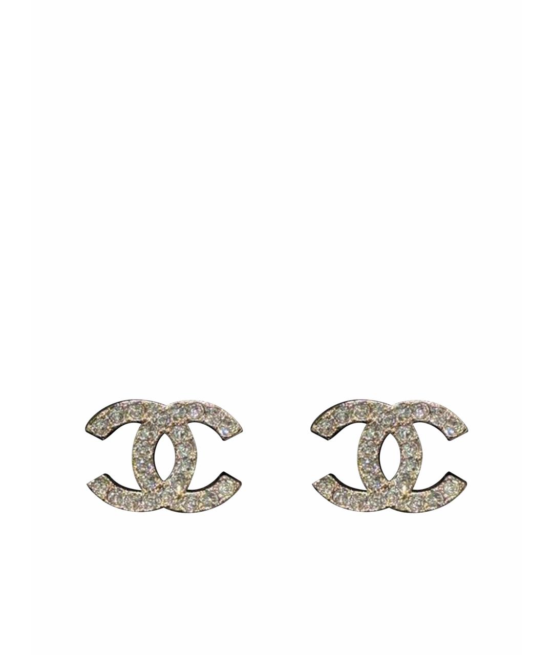 CHANEL Серебряные металлические серьги, фото 1