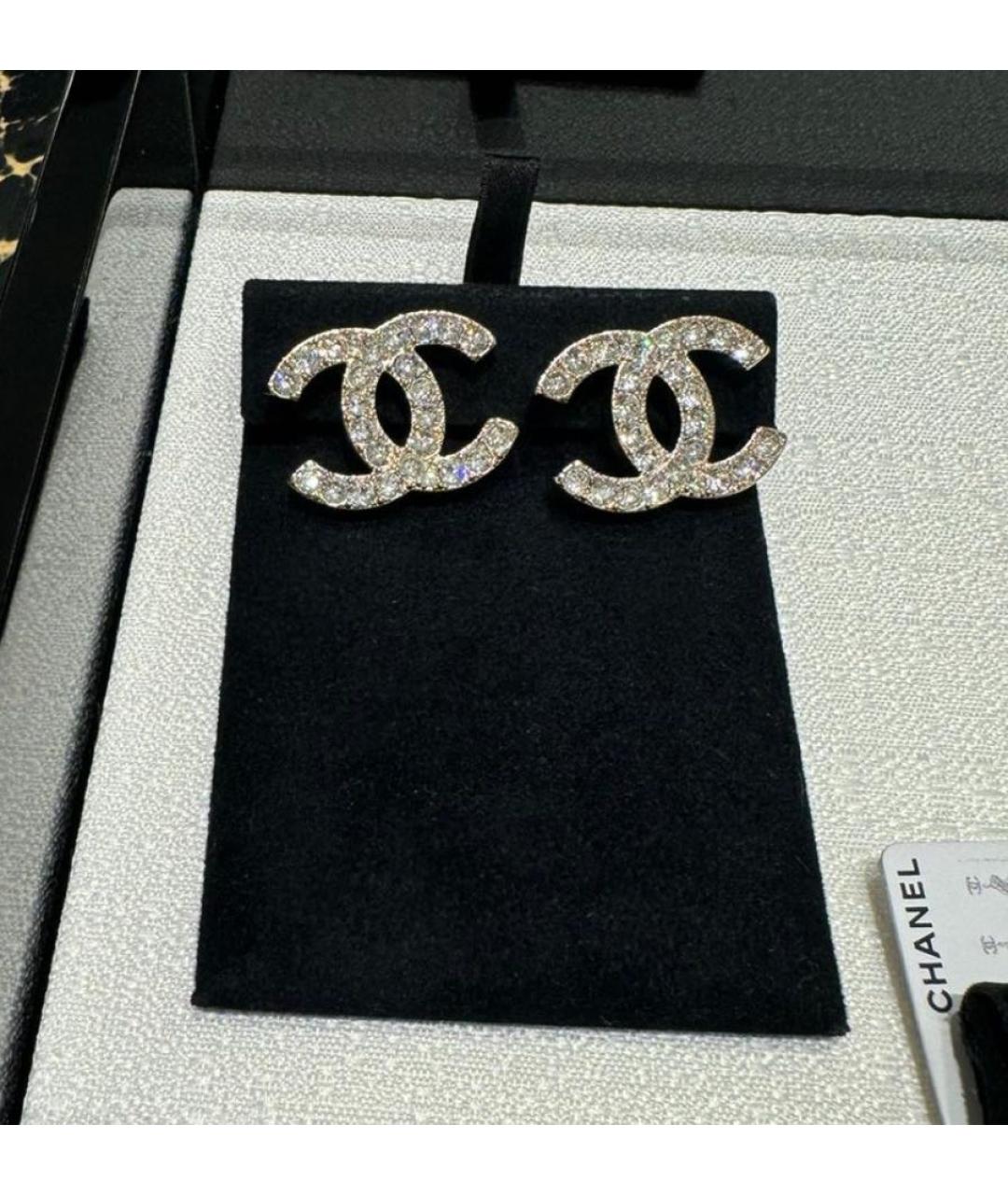 CHANEL Серебряные металлические серьги, фото 4