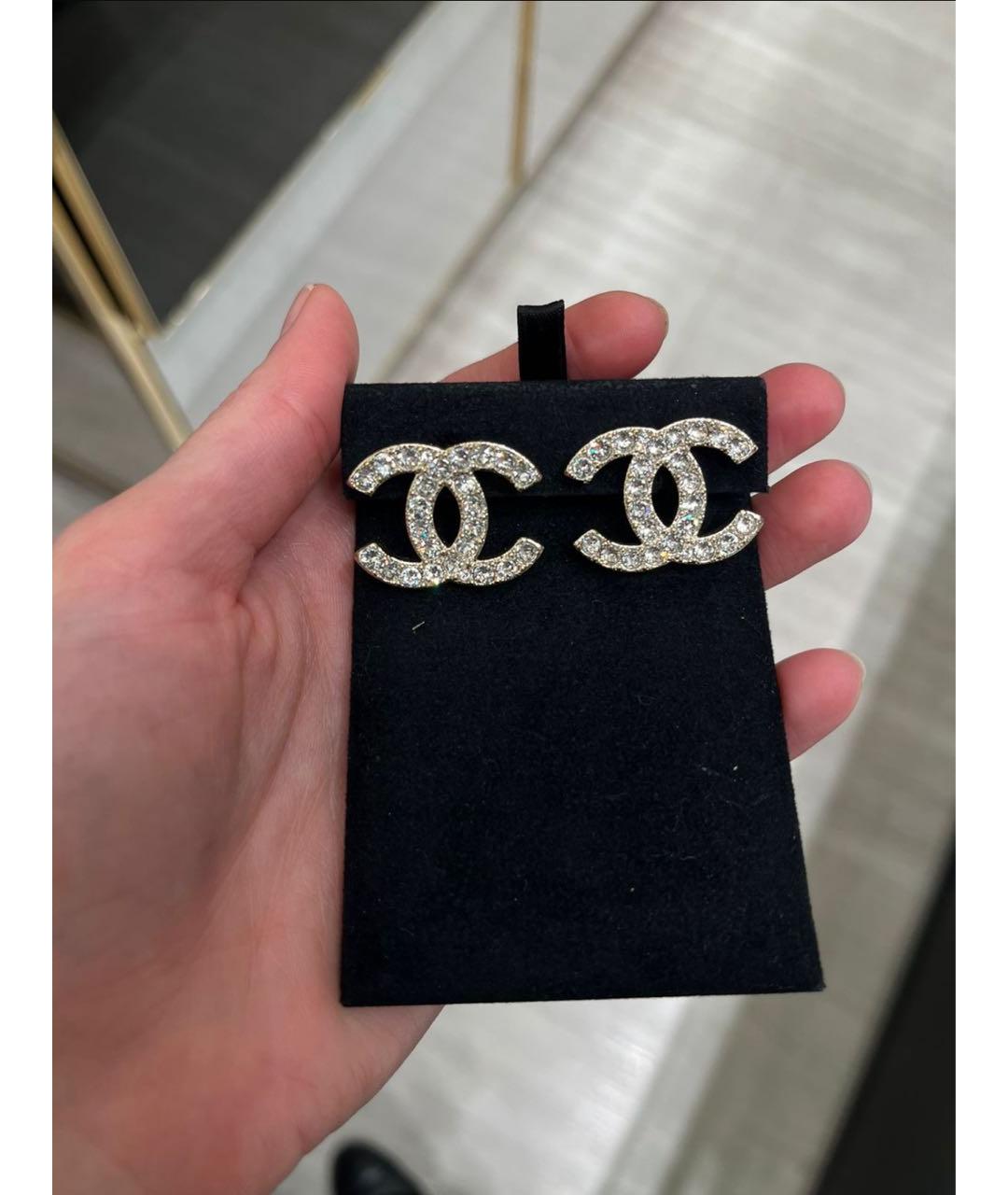 CHANEL Серебряные металлические серьги, фото 5