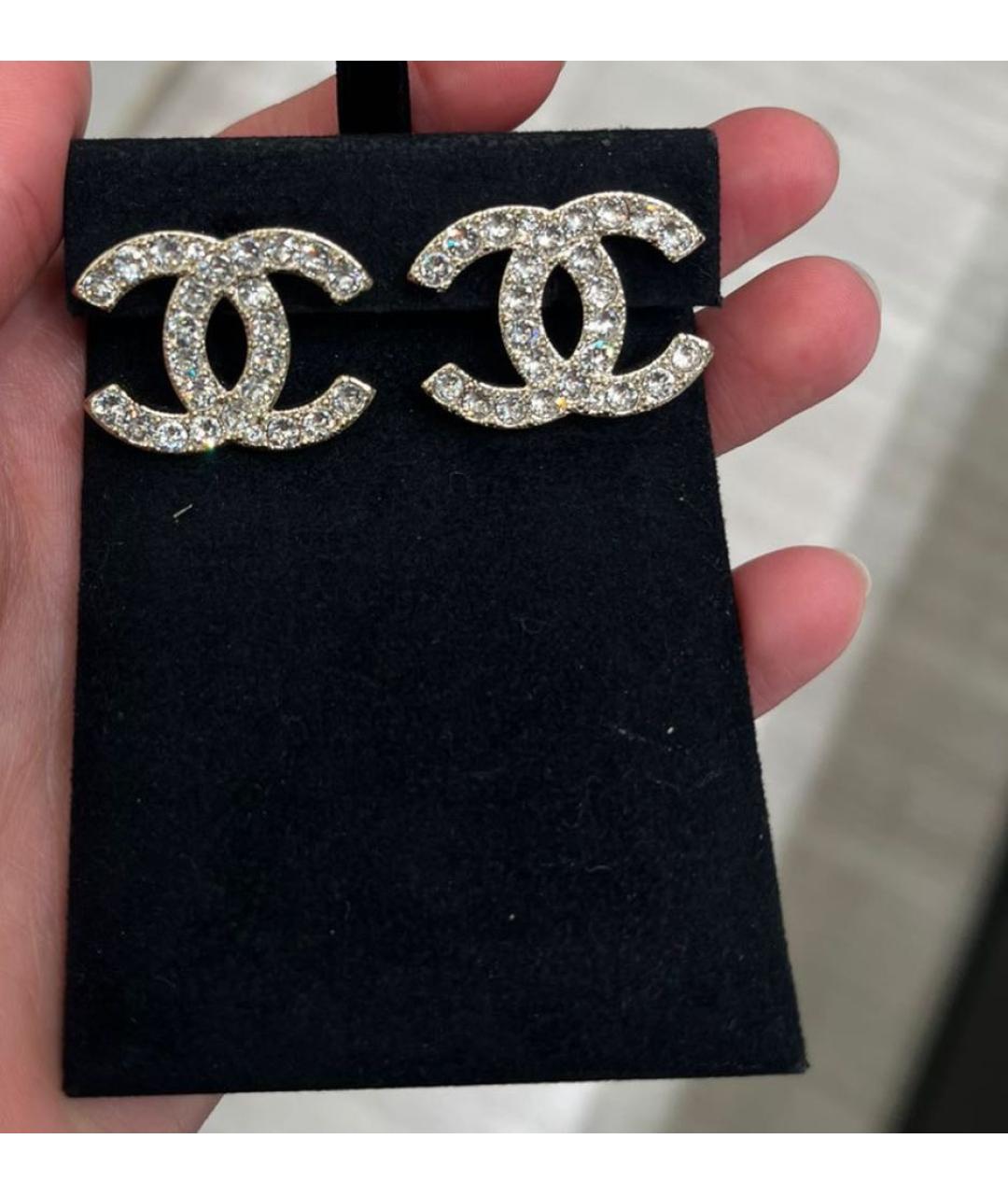 CHANEL Серебряные металлические серьги, фото 3