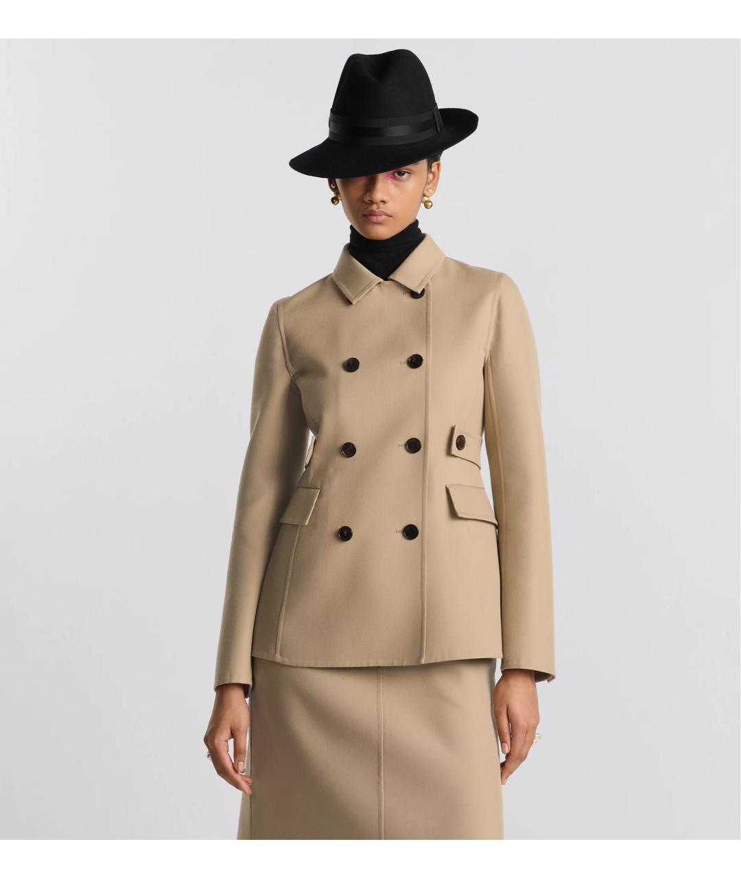 CHRISTIAN DIOR Бежевое шерстяное пальто, фото 3